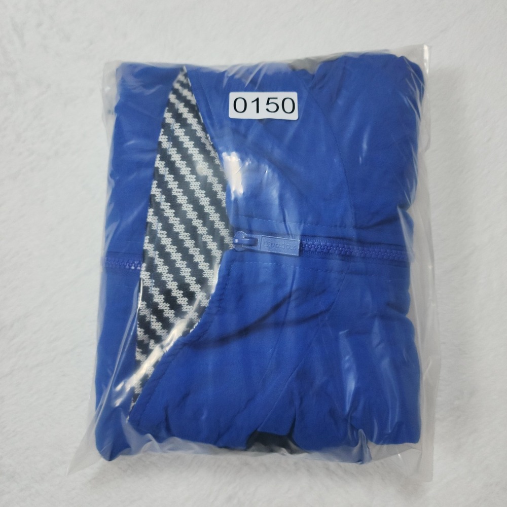 Vintage Reebok Windbreaker Jacket Mens Large Blue Nylon Full Zip 90s Logo - Picture 9 of 9